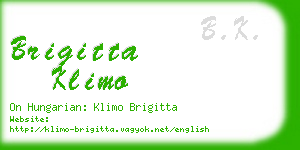 brigitta klimo business card